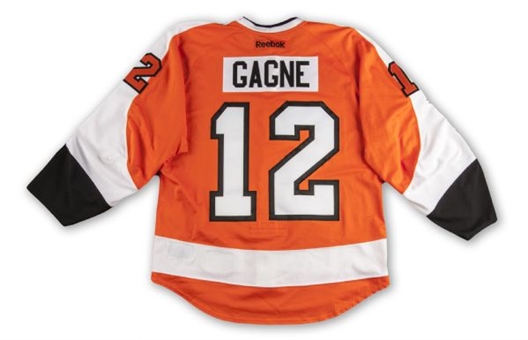 2012/13 Simon Gagne Game Worn Philadelphia Flyers Home Jersey (Flyers/MeiGray)